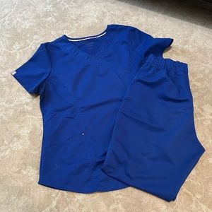 Royal Blue Jogger Scrub Set